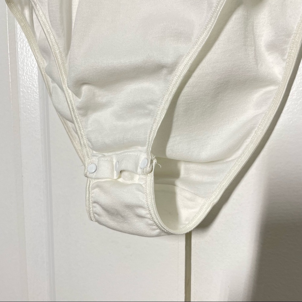 Hanro White 100% Cotton Bodysuit size XS - Picture 4 of 6